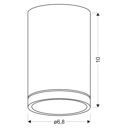 Griestu gaismeklis TUBA GU10/15W/230V