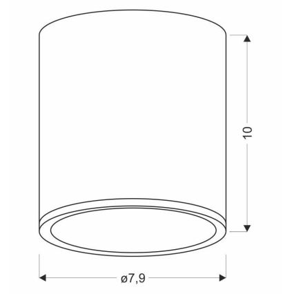 Griestu gaismeklis TUBA GU10/15W/230V