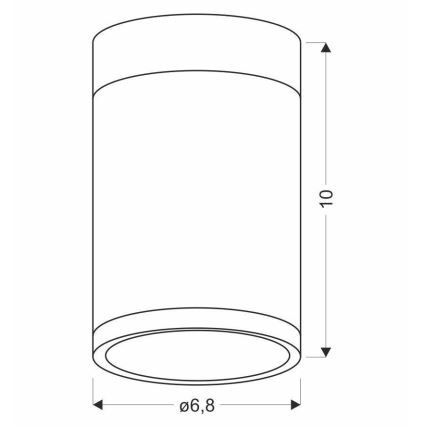 Griestu gaismeklis TUBA GU10/15W/230V