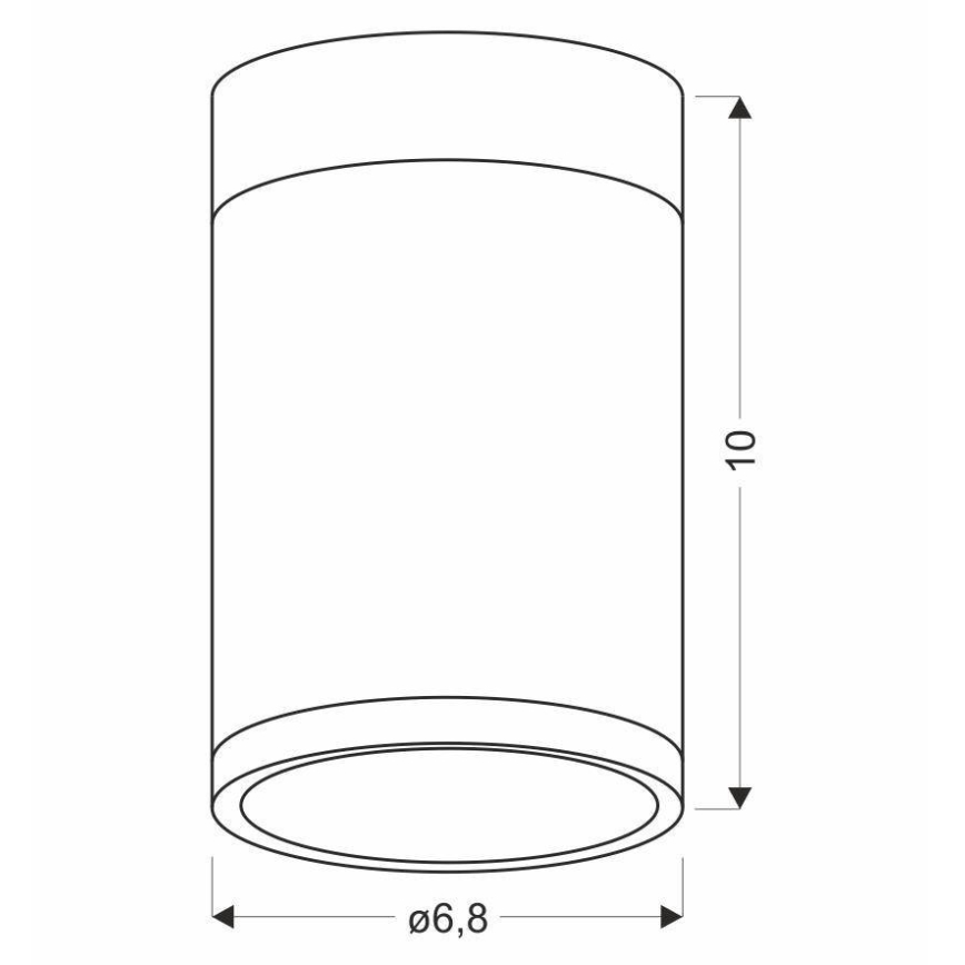 Griestu gaismeklis TUBA GU10/15W/230V