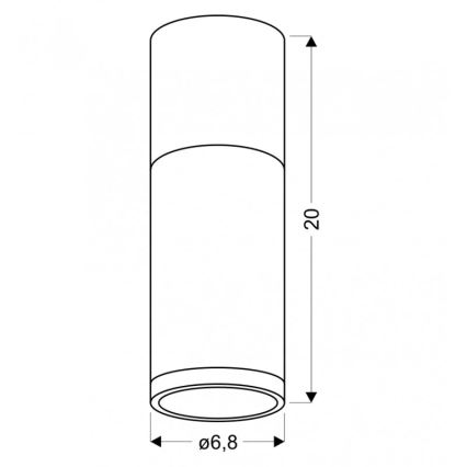 Griestu gaismeklis TUBA GU10/15W/230V