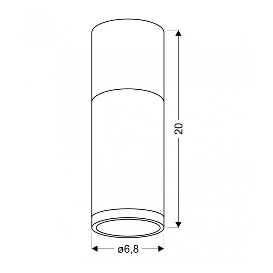 Griestu gaismeklis TUBA GU10/15W/230V