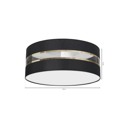 Griestu gaismeklis ULTIMO 3xE27/60W/230V melns