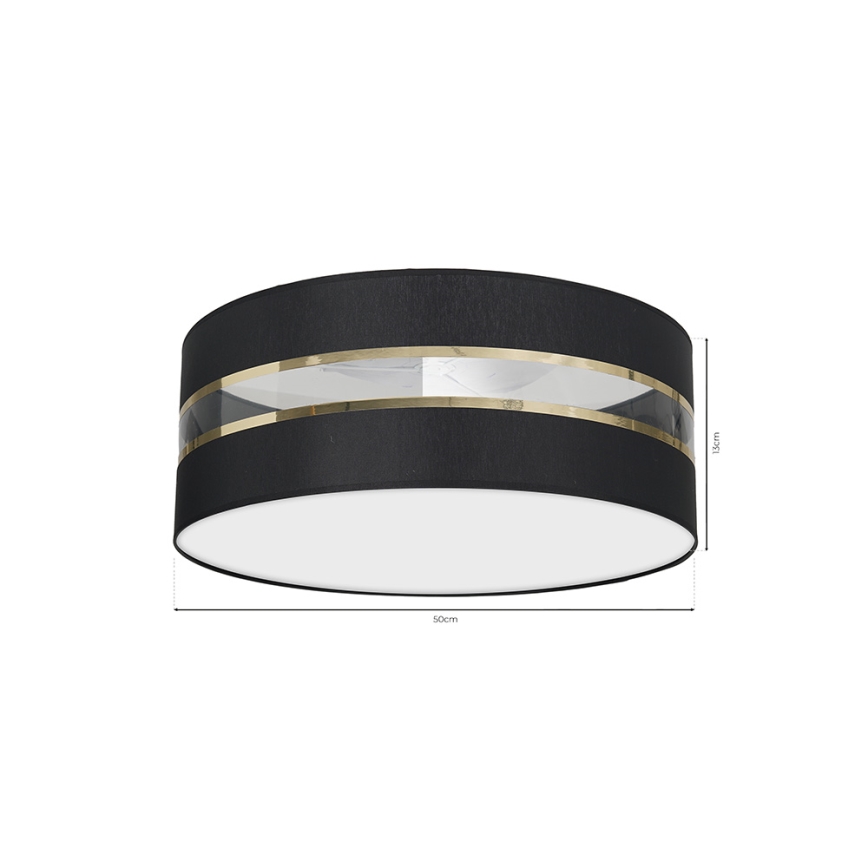 Griestu gaismeklis ULTIMO 3xE27/60W/230V melns