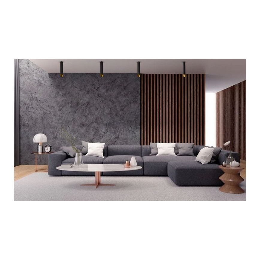 Griestu gaismeklis VALDA 1xGU10/60W/230V melns