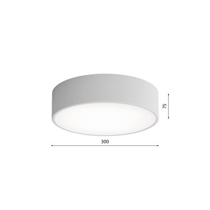 Griestu gaismeklis vannas istabai ar sensoru CLEO, 2xE27/24W/230V, Ø 30 cm, pelēks, IP54