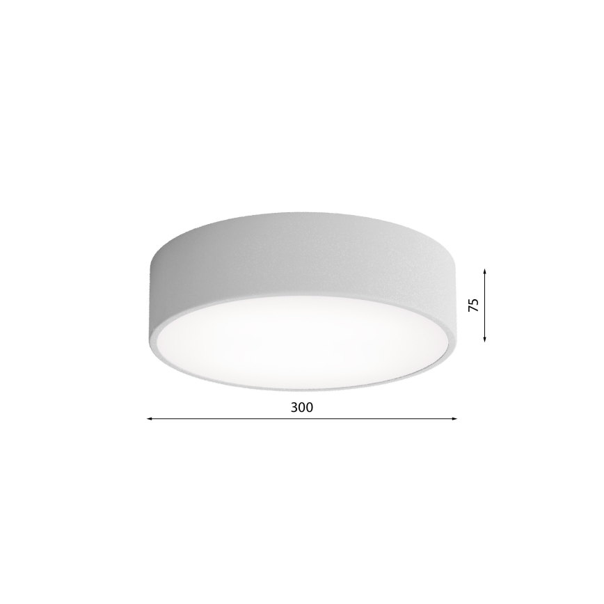 Griestu gaismeklis vannas istabai ar sensoru CLEO, 2xE27/24W/230V, Ø 30 cm, pelēks, IP54
