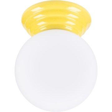 Griestu gaismeklis vannas istabai ZORI 1xG9/8W/230V Ø 12 cm IP44 dzeltena