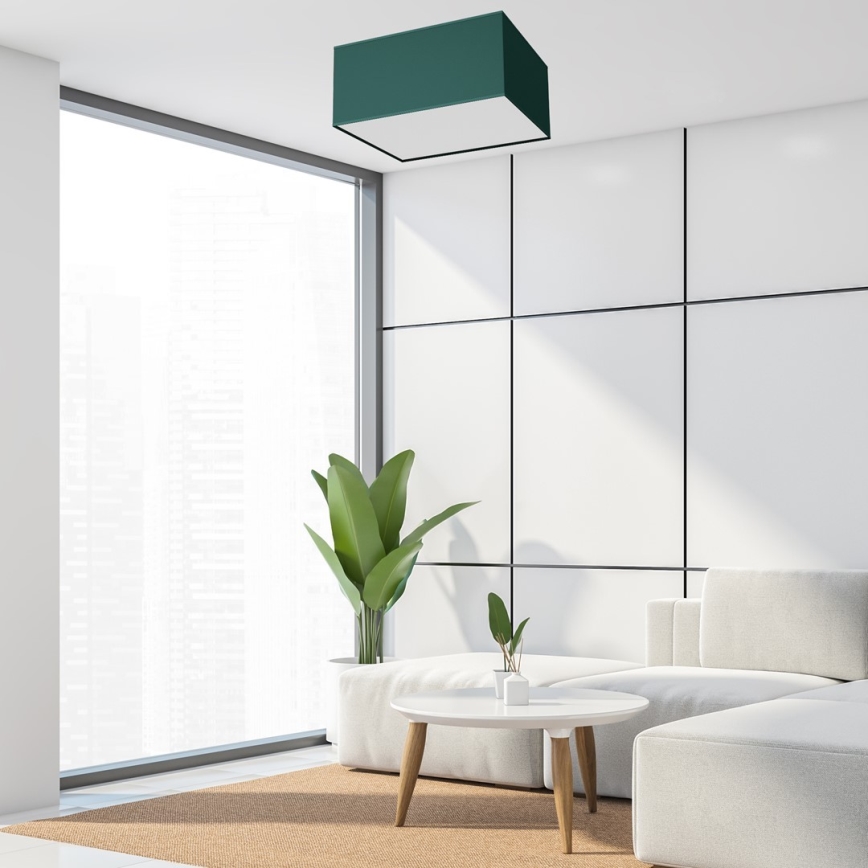 Griestu gaismeklis VERDE 2xE27/60W/230V 40x40 cm zaļš