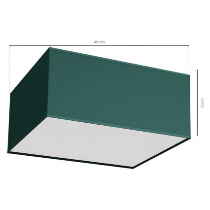 Griestu gaismeklis VERDE 2xE27/60W/230V 40x40 cm zaļš