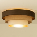 Griestu gaismeklis WENTA 1xE27/60W/230V Ø 50 cm brūna/jūta/bēša