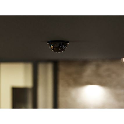 Griestu iebūvējamais kustības un krēslas sensors 360° 1200W/230V IP54 melns