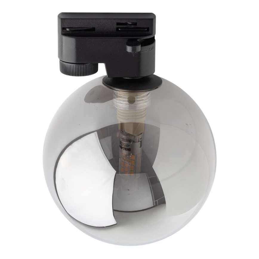 Griestu lampa 1 fāzes sliežu sistēmai TRACER 1xG9/8W/230V melna/dūmakains melna