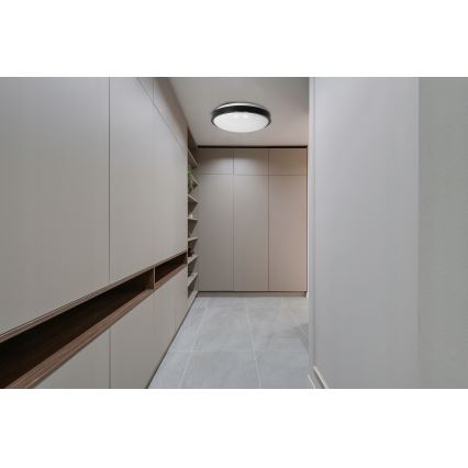 Griestu lampa 2xE27/40W/230V Ø 29,5 cm melna