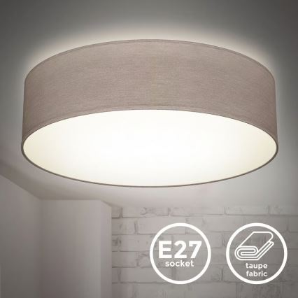 Griestu lampa 2xE27/40W/230V Ø 38 cm bēša
