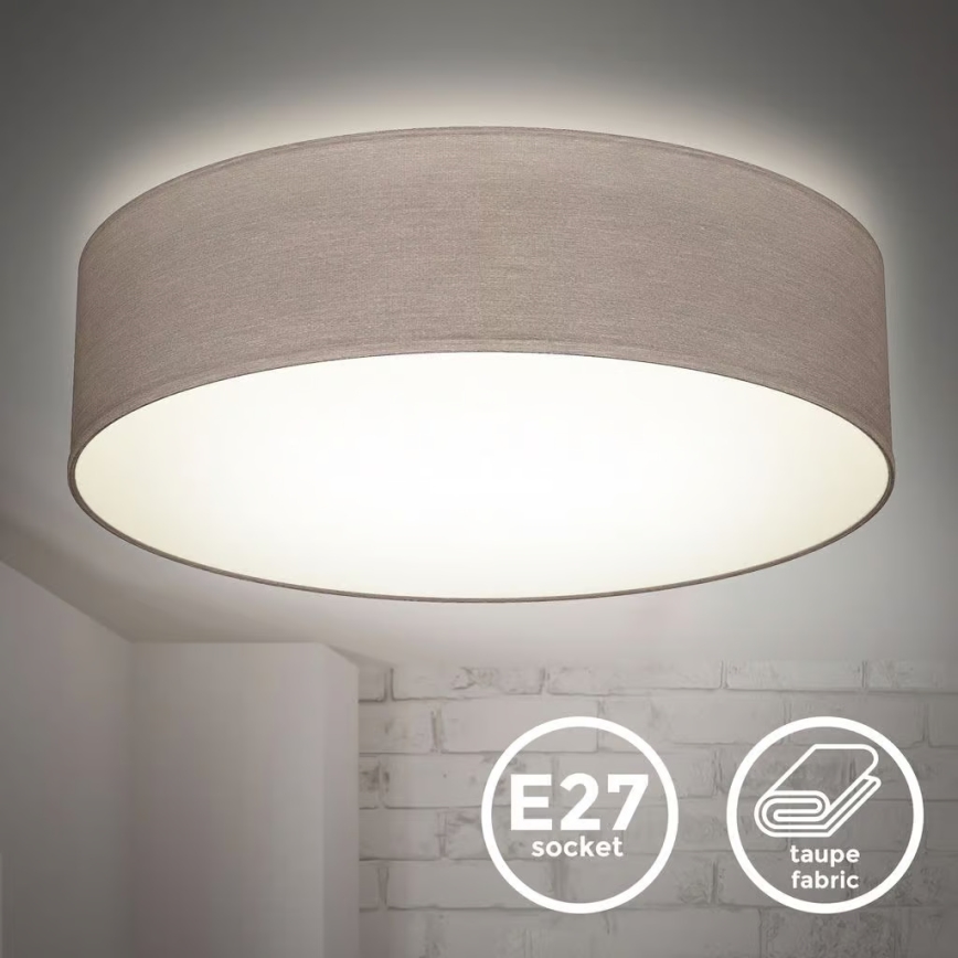 Griestu lampa 2xE27/40W/230V Ø 38 cm bēša
