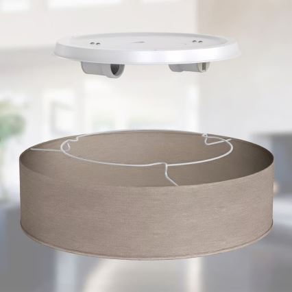 Griestu lampa 2xE27/40W/230V Ø 38 cm bēša