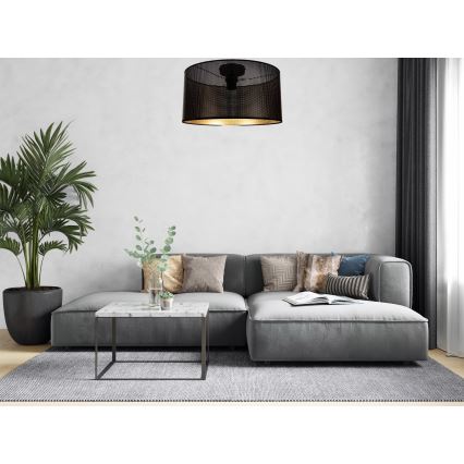 Griestu lampa ALDO 1xE27/60W/230V d. 40 cm melna