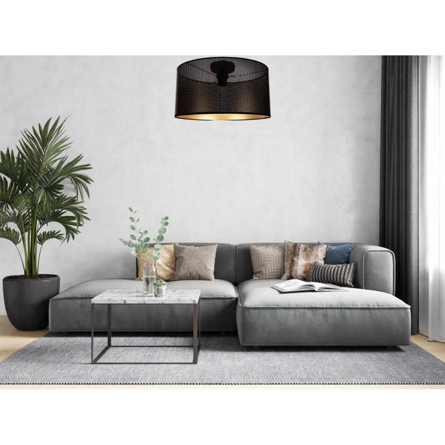 Griestu lampa ALDO 1xE27/60W/230V d. 40 cm melna