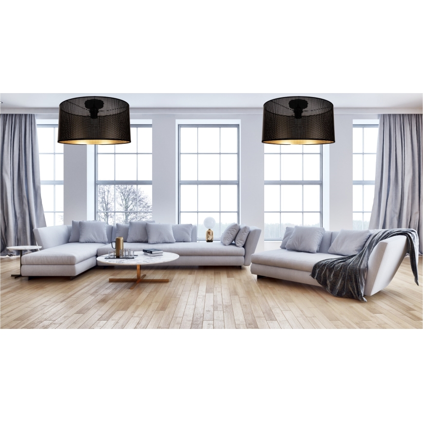 Griestu lampa ALDO 1xE27/60W/230V d. 40 cm melna