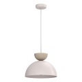 Griestu lampa ar kabeli NEVIS 1xE27/15W/230V Ø 29 cm krēmkrāsā