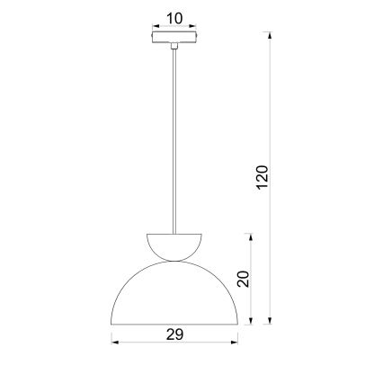 Griestu lampa ar kabeli NEVIS 1xE27/15W/230V Ø 29 cm krēmkrāsā