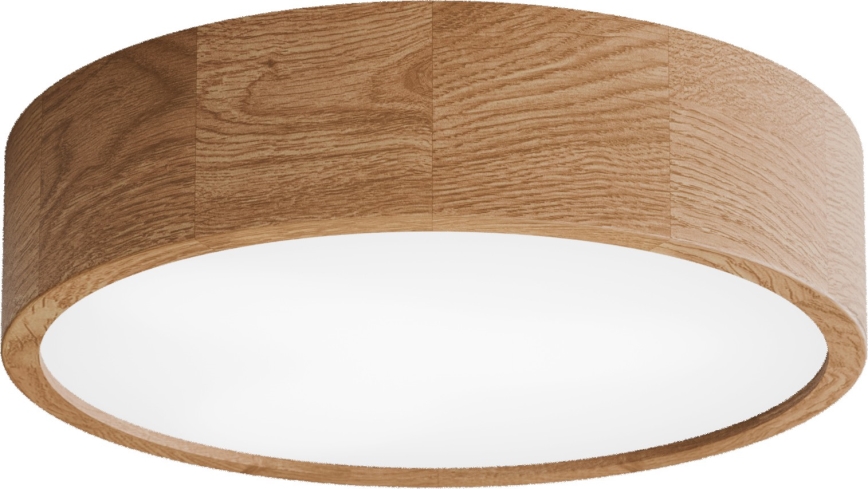 Griestu lampa ar kustības sensoru CLEO, 3 × E27, 24 W, 230 V, Ø 37,5 cm, ozols