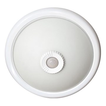 Griestu lampa ar kustības un gaismas sensoru, 2×E27/40W/230V, Ø 30 cm, balta
