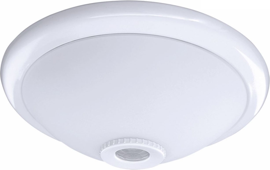 Griestu lampa ar kustības un krēslas sensoru MANA 2xE27/40W/230V Ø 30 cm balta