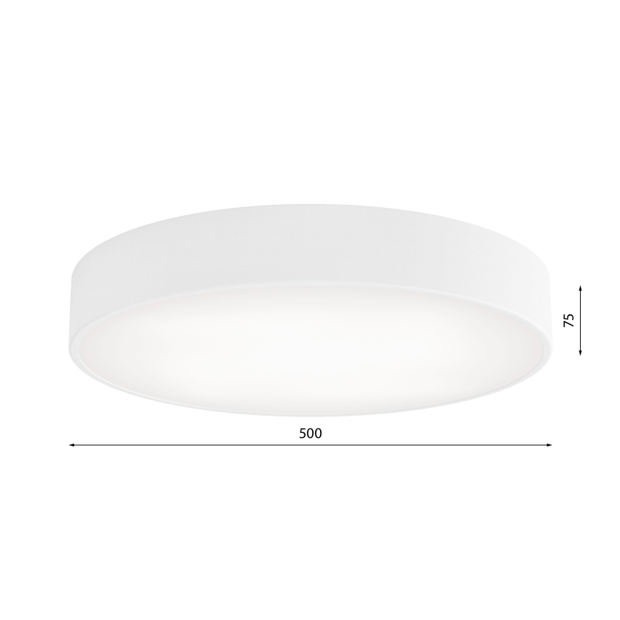 Griestu lampa ar kustības un krēslas sensoru CLEO, 4xE27/24W/230V, Ø 50 cm, balta
