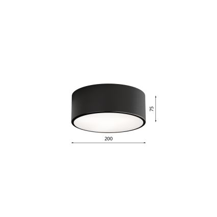 Griestu lampa ar sensoru CLEO 1xE27/40W/230V d. 20 cm melna