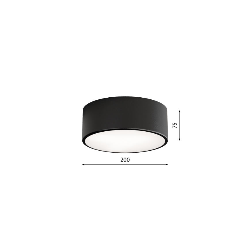 Griestu lampa ar sensoru CLEO 1xE27/40W/230V d. 20 cm melna