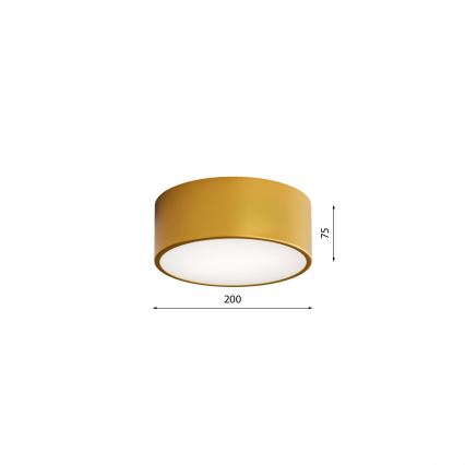 Griestu lampa ar sensoru CLEO 1xE27/40W/230V d. 20 cm zelta