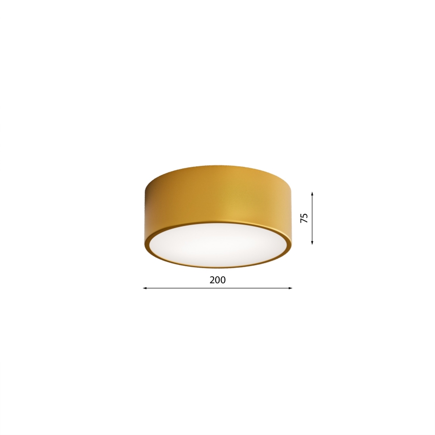 Griestu lampa ar sensoru CLEO 1xE27/40W/230V d. 20 cm zelta
