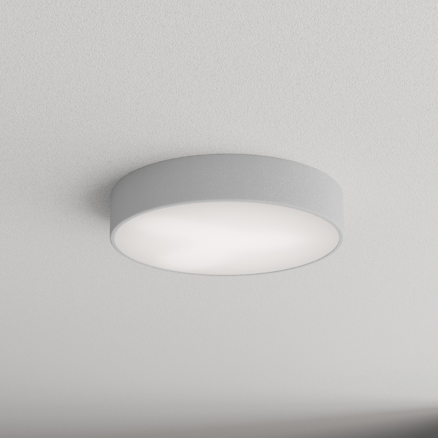 Griestu lampa CLEO ar kustības un krēslas sensoru, 3xE27/24W/230V, Ø 40 cm, pelēka