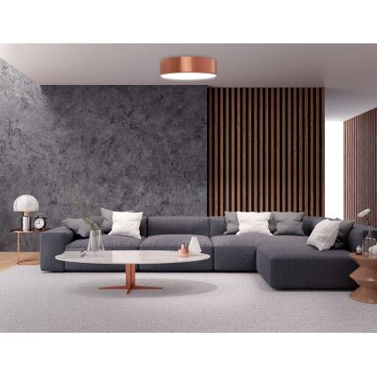 Griestu gaismeklis ar kustības un krēslas sensoru CLEO 3xE27/24W/230V diametrs 40 cm vara krāsas