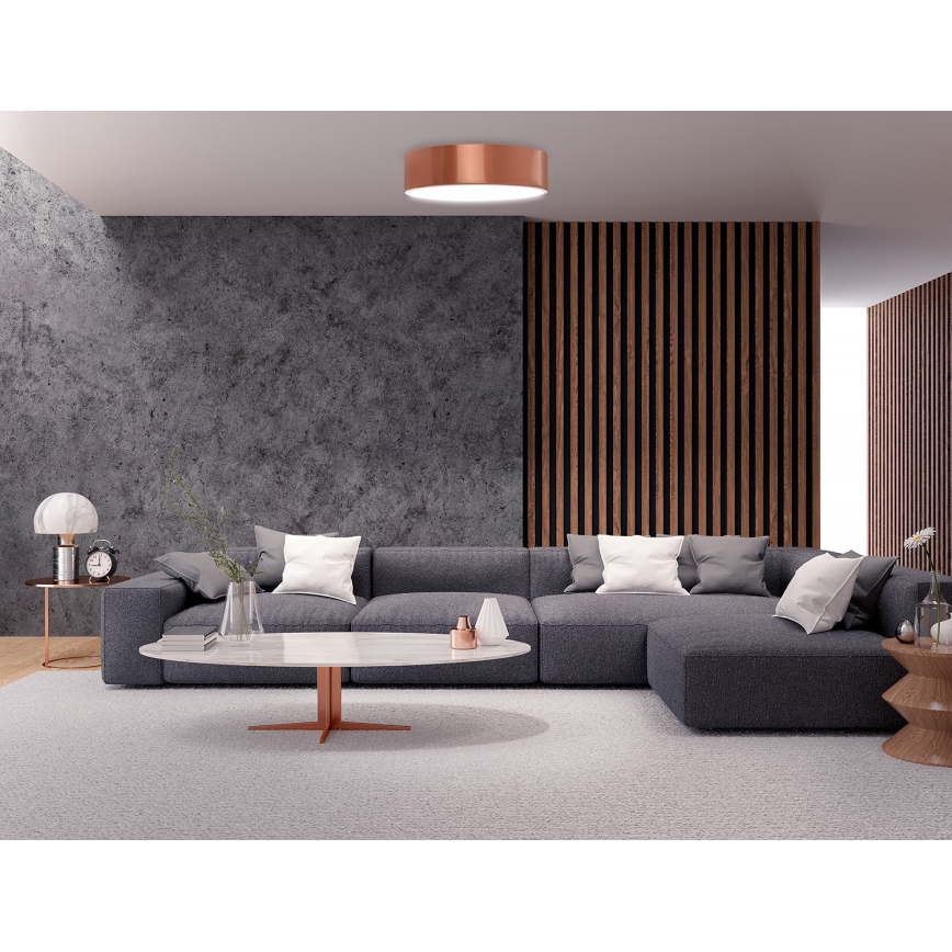 Griestu gaismeklis ar kustības un krēslas sensoru CLEO 3xE27/24W/230V diametrs 40 cm vara krāsas