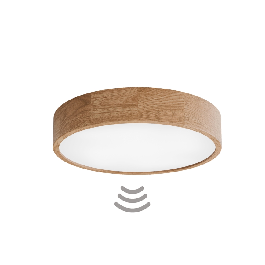 Griestu lampa ar sensoru CLEO 4xE27/24W/230V Ø 47,5 cm ozols