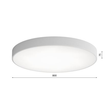 Griestu lampa ar kustības un krēslas sensoru CLEO 6xE27/24W/230V Ø 80 cm pelēka