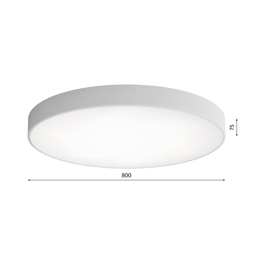 Griestu lampa ar kustības un krēslas sensoru CLEO 6xE27/24W/230V Ø 80 cm pelēka