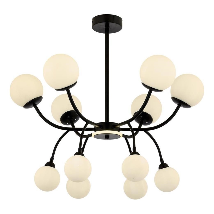 Griestu lampa ar stieni DAISY 12xG9/10W/230V melna