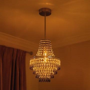 Griestu lampa ar stieni GEMMA 1xE27/60W/230V Ø 23 cm