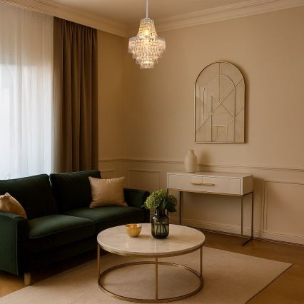 Griestu lampa ar stieni GEMMA 1xE27/60W/230V Ø 23 cm