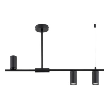 Griestu lampa ar stieni URANOS 3xGU10/10W/230V melna