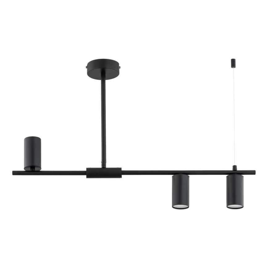 Griestu lampa ar stieni URANOS 3xGU10/10W/230V melna