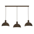Griestu lampa ar trosi HANDA 3xE27/15W/230V brūna