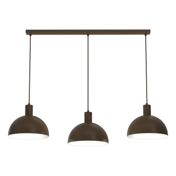 Griestu lampa ar trosi HANDA 3xE27/15W/230V brūna
