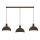 Griestu lampa ar trosi HANDA 3xE27/15W/230V brūna
