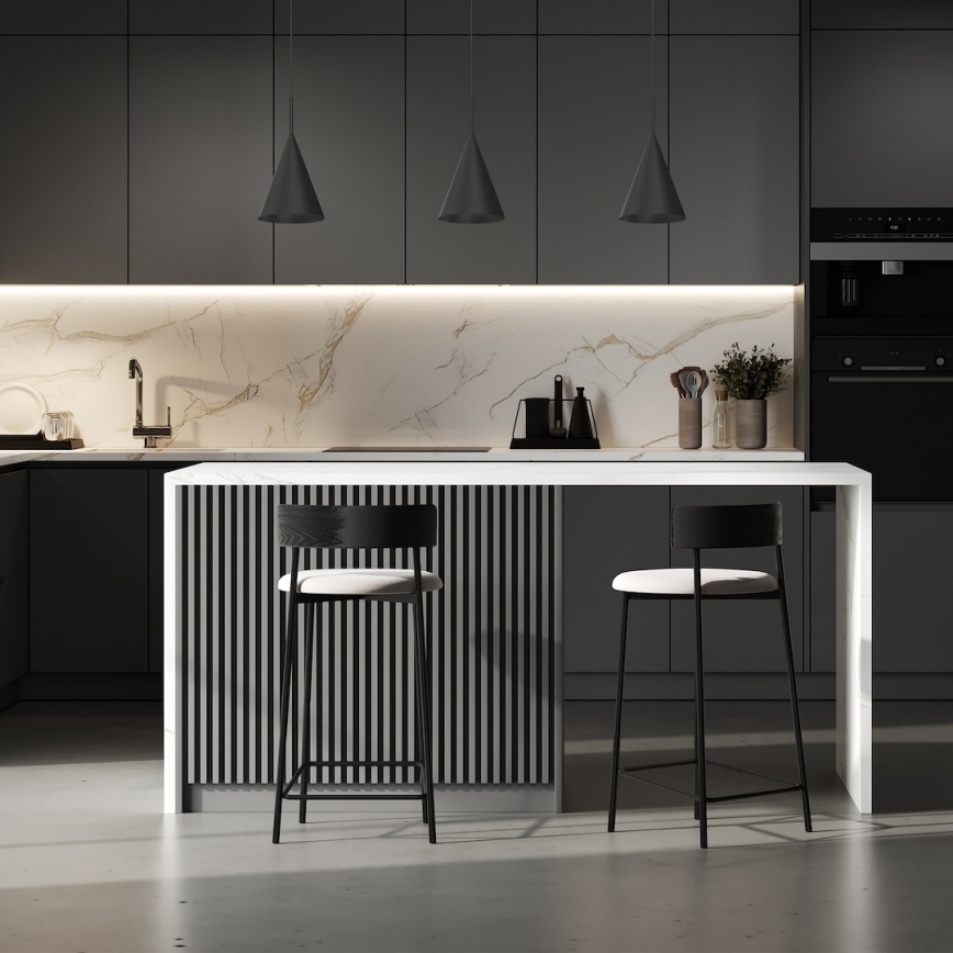 Griestu lampa ar vadu CAPITAL 1x GX53/15W/230V Ø 17 cm melna