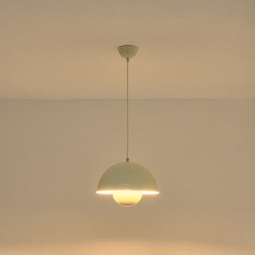 Griestu lampa ar vadu JARDEN 1xE27/15W/230V, krēmkrāsā